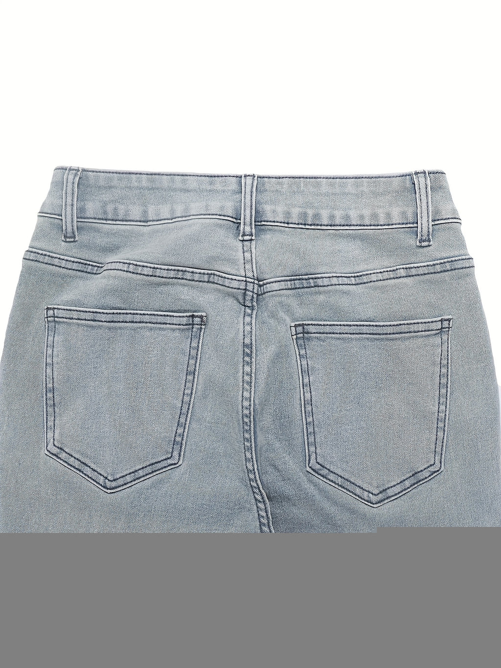 Women's Y2K Straight Leg Denim Pants High Elastic Vintage Street Style Solid Color Long Jeans Versatile Trendy Fashion Bottoms
