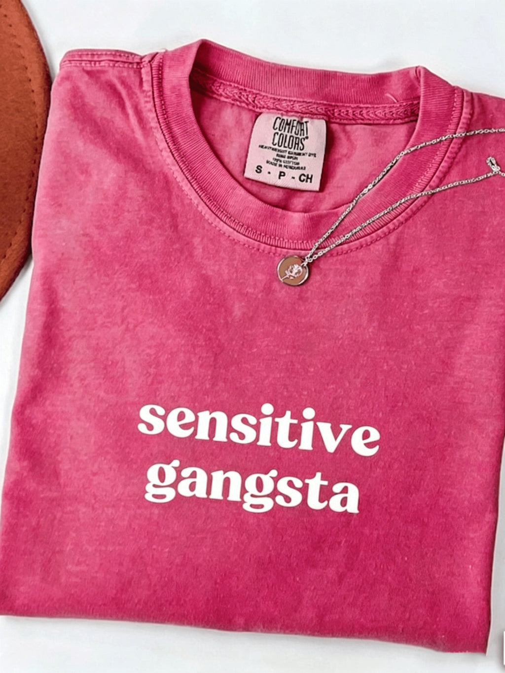 Sensitive Gang Slogan Graphic Tee for Women - Brown Crew Neck Short Sleeve Loose Fit Casual Street Style T-Shirt, Soft Machine Washable Spring Summer Fall S-XXL