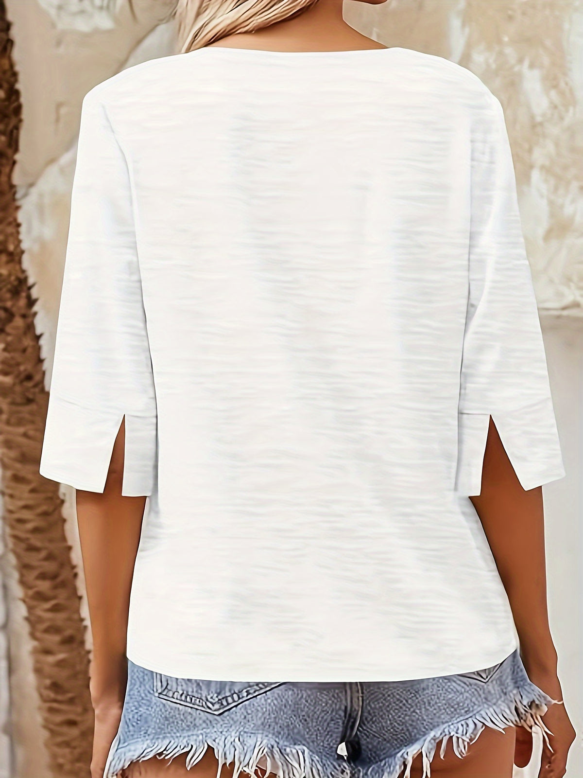 V-Neck T-Shirt Women Half Sleeve Loose Basic Tee Viscose Blend Soft Casual Summer Top Regular Fit Lightweight S-XXL
