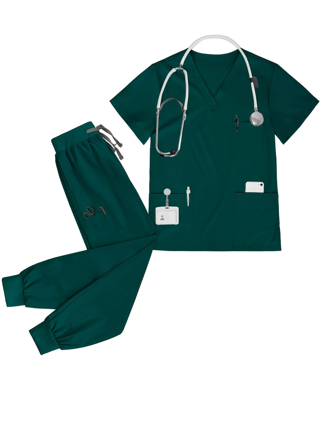 Women Scrub Set V-Neck Top & Jogger Pants 2pcs Nursing Uniform Suit Workwear for Hospital Dental Clinic Pet Clinic | Mira Roam