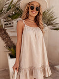 Off Shoulder Loose A-Line Dress for Women Solid Color Spring Summer Casual Elegant Flowy Lightweight Everyday