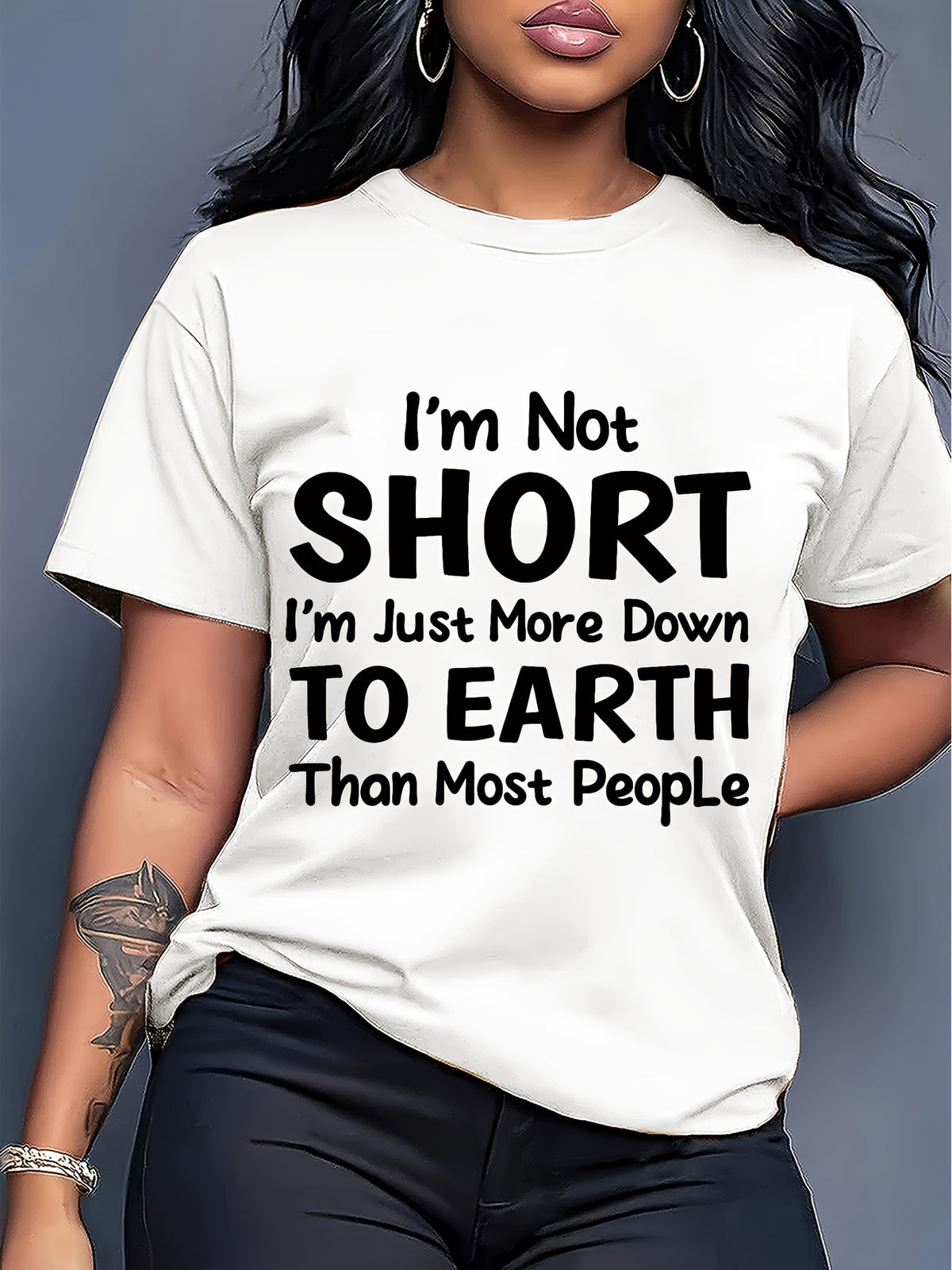 Graphic Print T-Shirt Women Crew Neck Short Sleeve Lightweight Casual Letter Alphabet Applique Tee Spring Summer Multi Color S-XXL