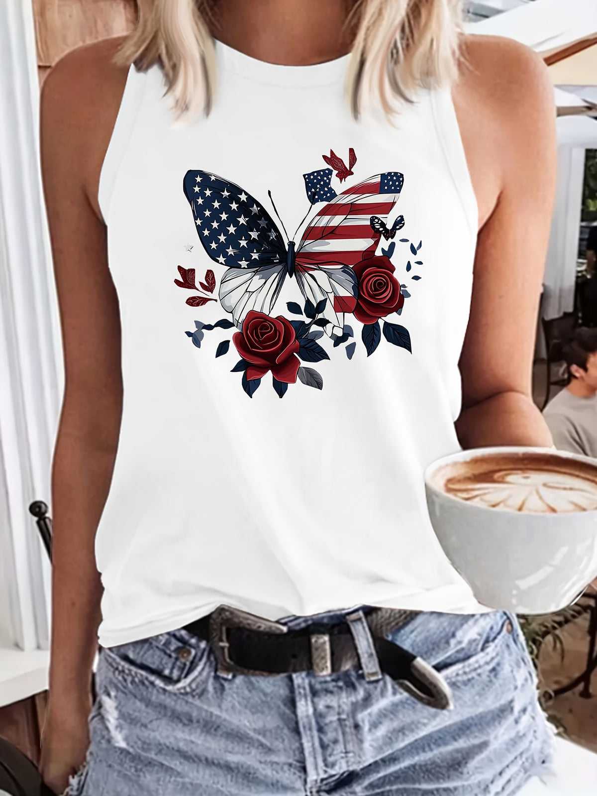 Graphic Drawing Print Tank Top Women Crew Neck Sleeveless Casual Lightweight Breathable All Season Polyester Tee S-XXL