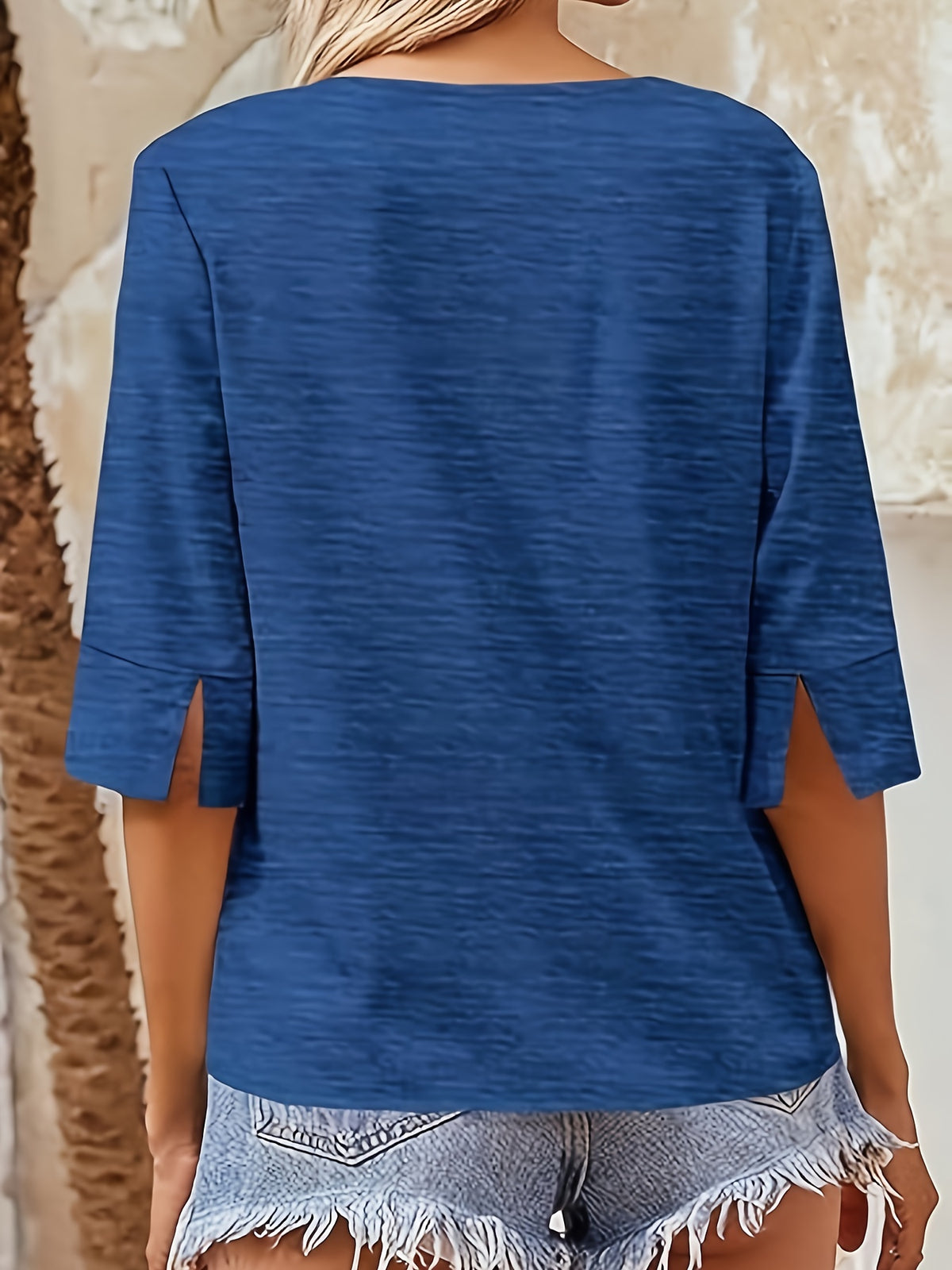 V-Neck T-Shirt Women Half Sleeve Loose Basic Tee Viscose Blend Soft Casual Summer Top Regular Fit Lightweight S-XXL