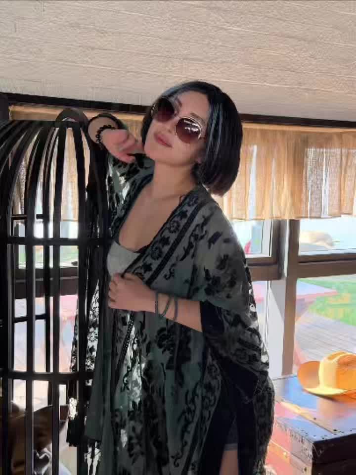 Boho Burnout Velvet Kimono Women Long Cardigan Cover Up Tassel Floral Embroidered One Size