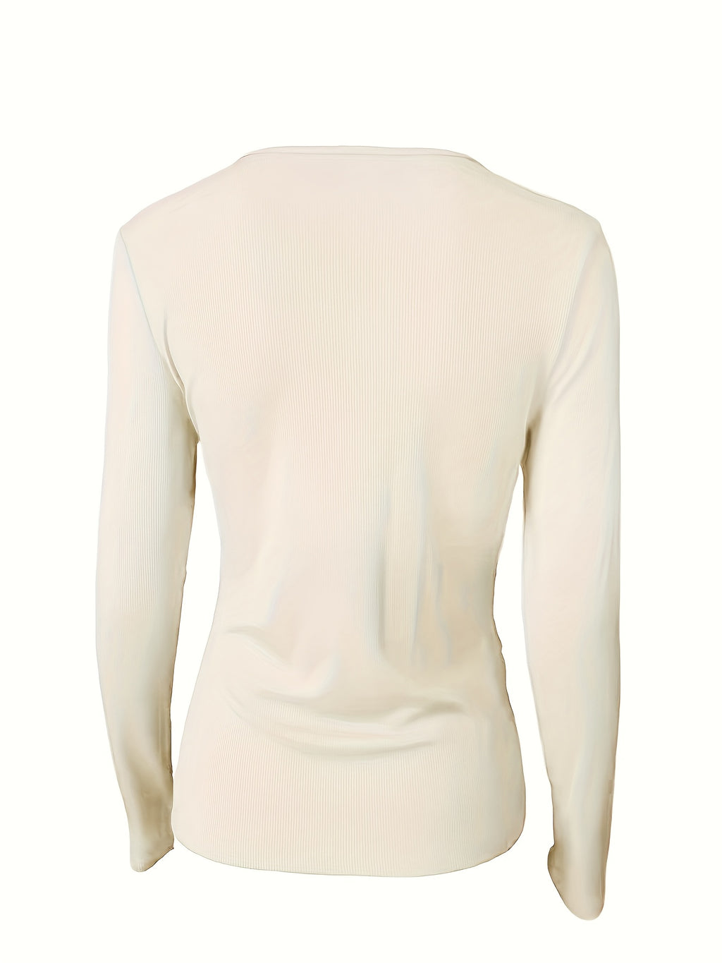 Metal Chain V-Neck Women Long Sleeve Top Slim Fit Elegant Casual Blouse Chic Embellished Spring Fall Winter Shirt