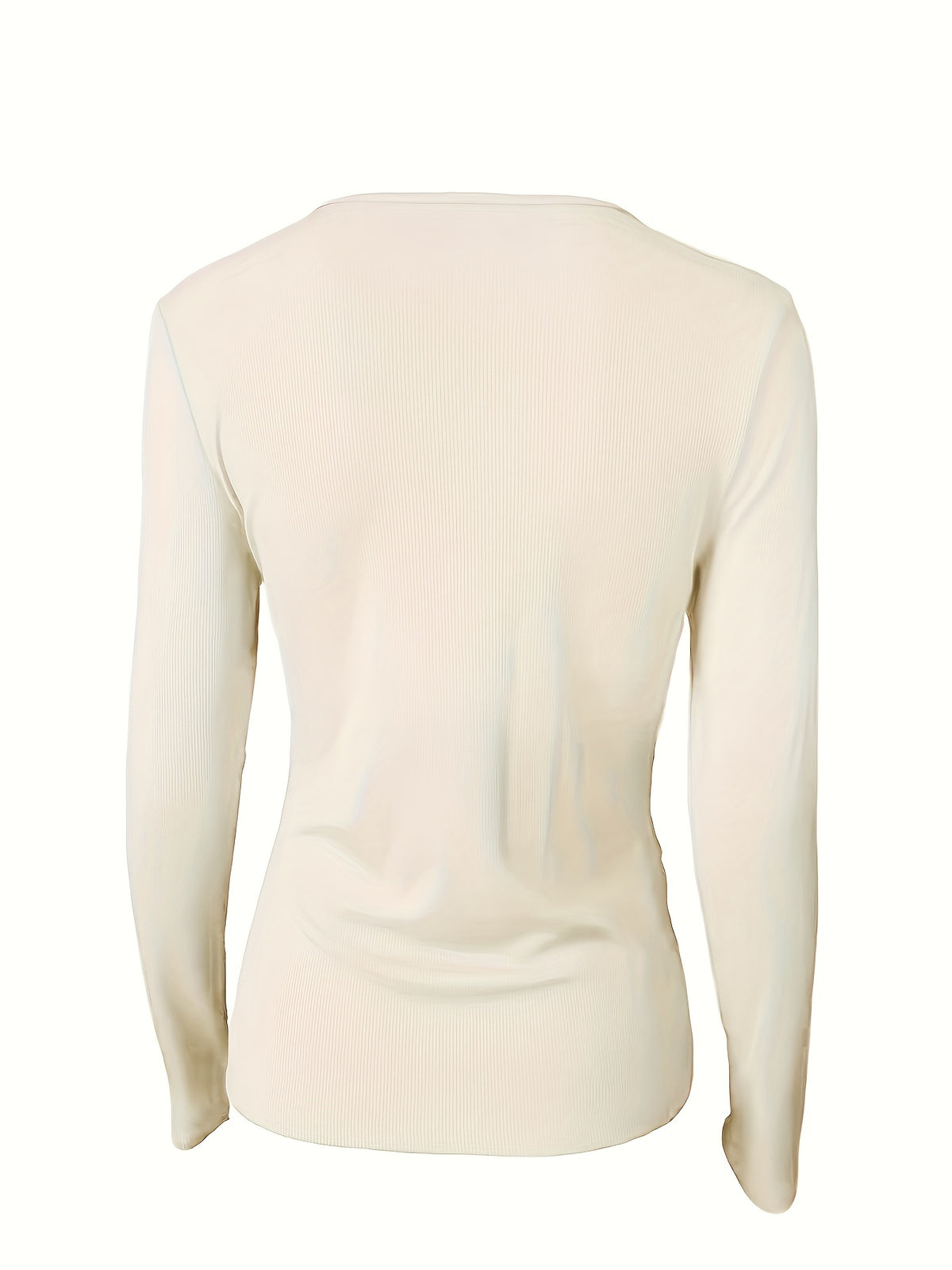 Metal Chain V-Neck Women Long Sleeve Top Slim Fit Elegant Casual Blouse Chic Embellished Spring Fall Winter Shirt
