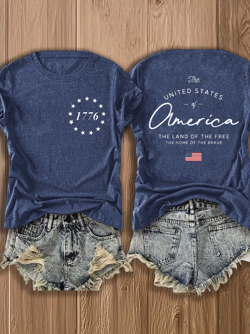 1776 American Flag T-Shirt Women US Patriotic Symbols Short Sleeve Casual Streetwear Blouse 70% Polyester Mid-Stretch Breathable Fourth of July Fall Top S-XXL