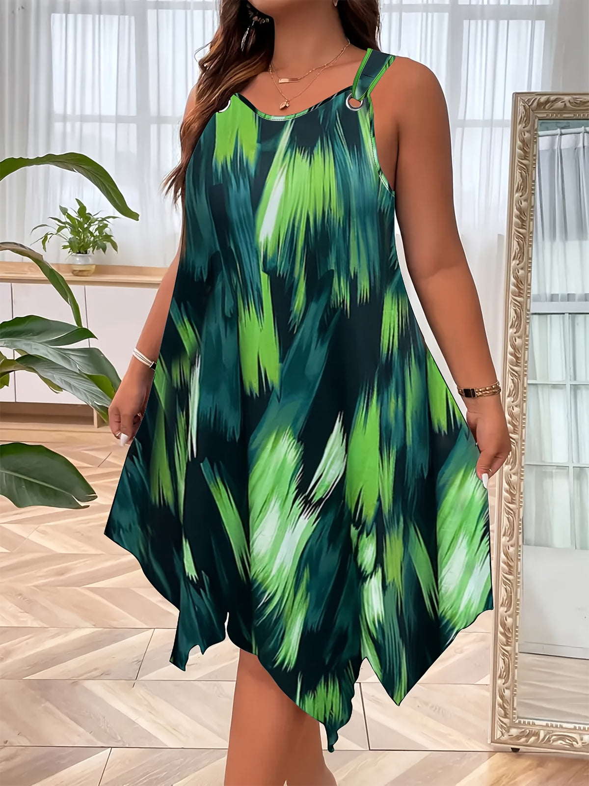 Bohemian Print Sleeveless Maxi Dress for Women – Elegant Loose Fit Summer Long Dress for Beach, Travel & Vacation
