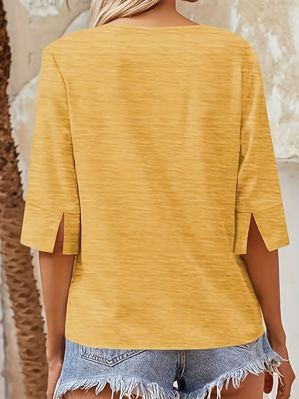 V-Neck T-Shirt Women Half Sleeve Loose Basic Tee Viscose Blend Soft Casual Summer Top Regular Fit Lightweight S-XXL