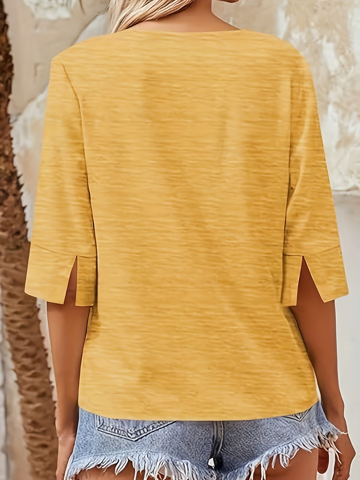 V-Neck T-Shirt Women Half Sleeve Loose Basic Tee Viscose Blend Soft Casual Summer Top Regular Fit Lightweight S-XXL