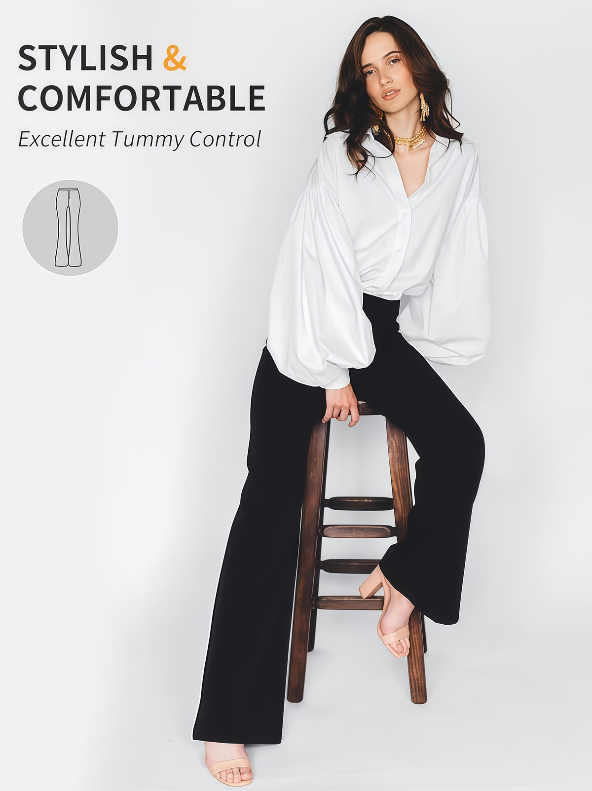 Bell Bottom Flare Leggings Women 3 Pack High Waist Tummy Control Butt Lifting Quick Dry Workwear Casual Flare Pants S-XXL