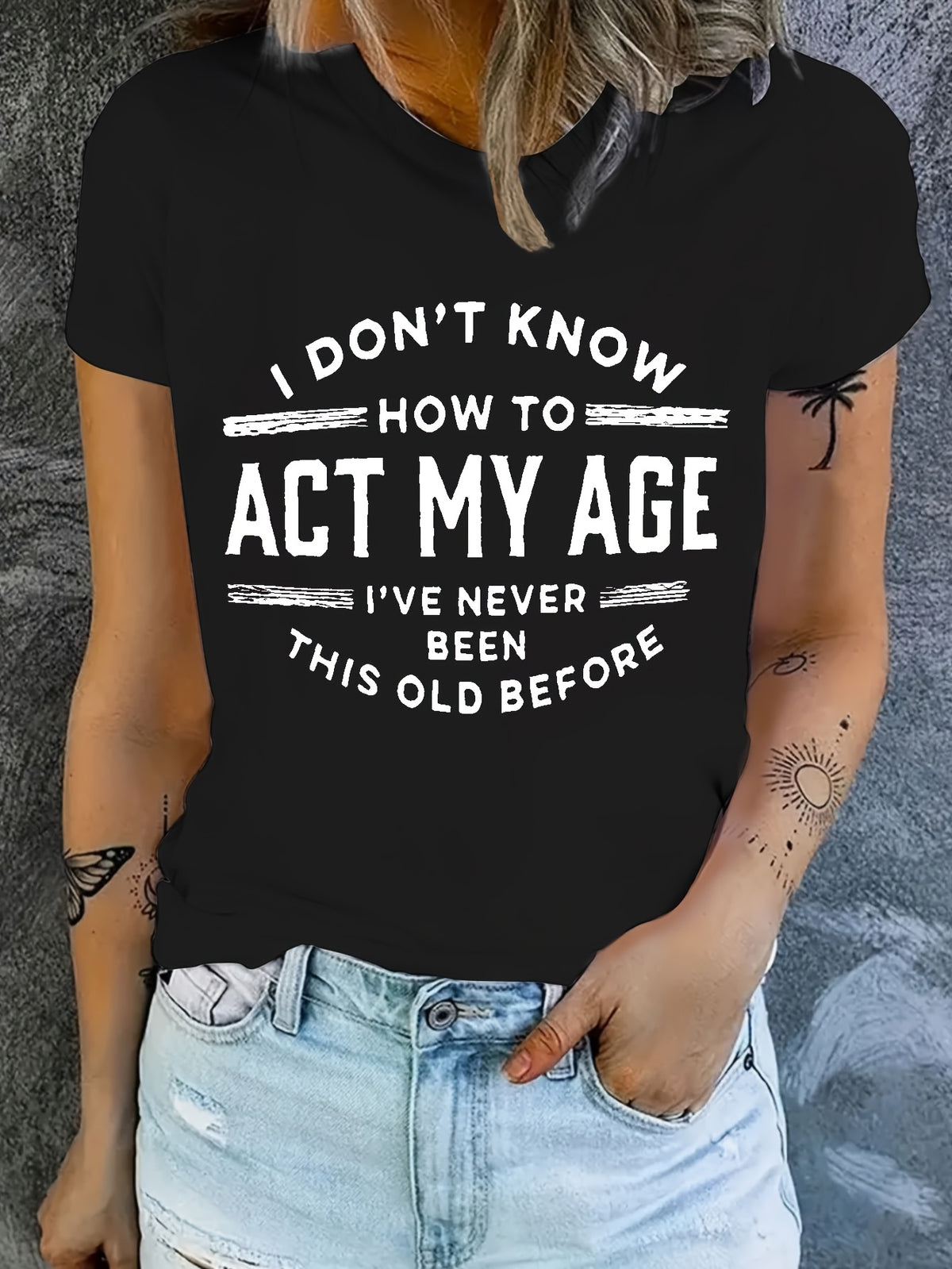 Letter Print T-Shirt Women Casual Short Sleeve Crew Neck Graphic Tee Comfortable Daily Layering Top S-XXL