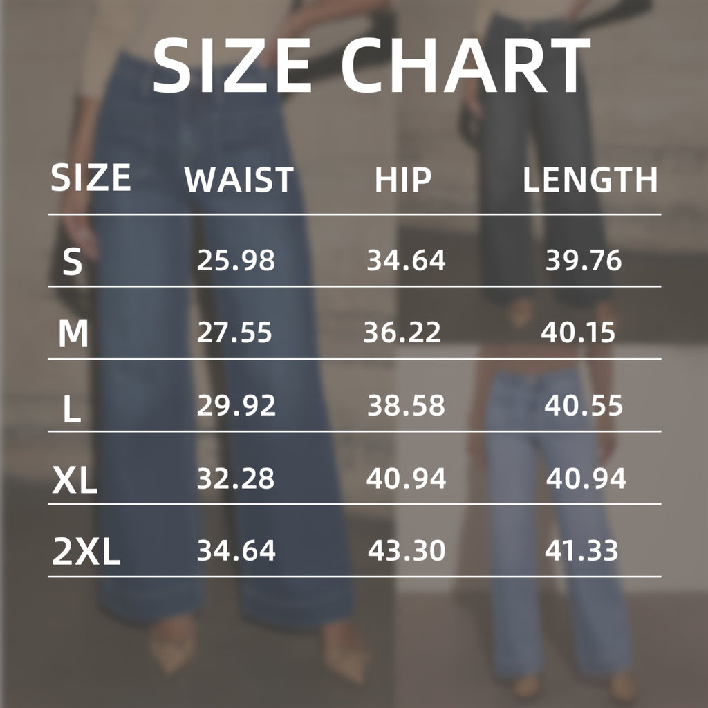 High Waist Wide Leg Denim Trousers for Women Straight Slimming Retro Style Elegant Temperament Jeans Spring Fall Casual