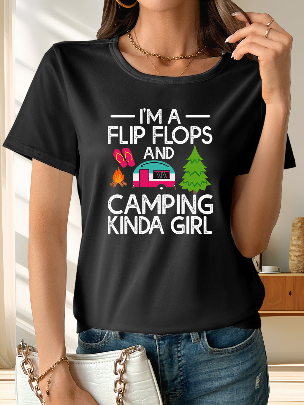 Funny Quotes Graphic Tee Women Loose Crew Neck Short Sleeve T-Shirt | Casual Statement Print Top Spring Summer Fall
