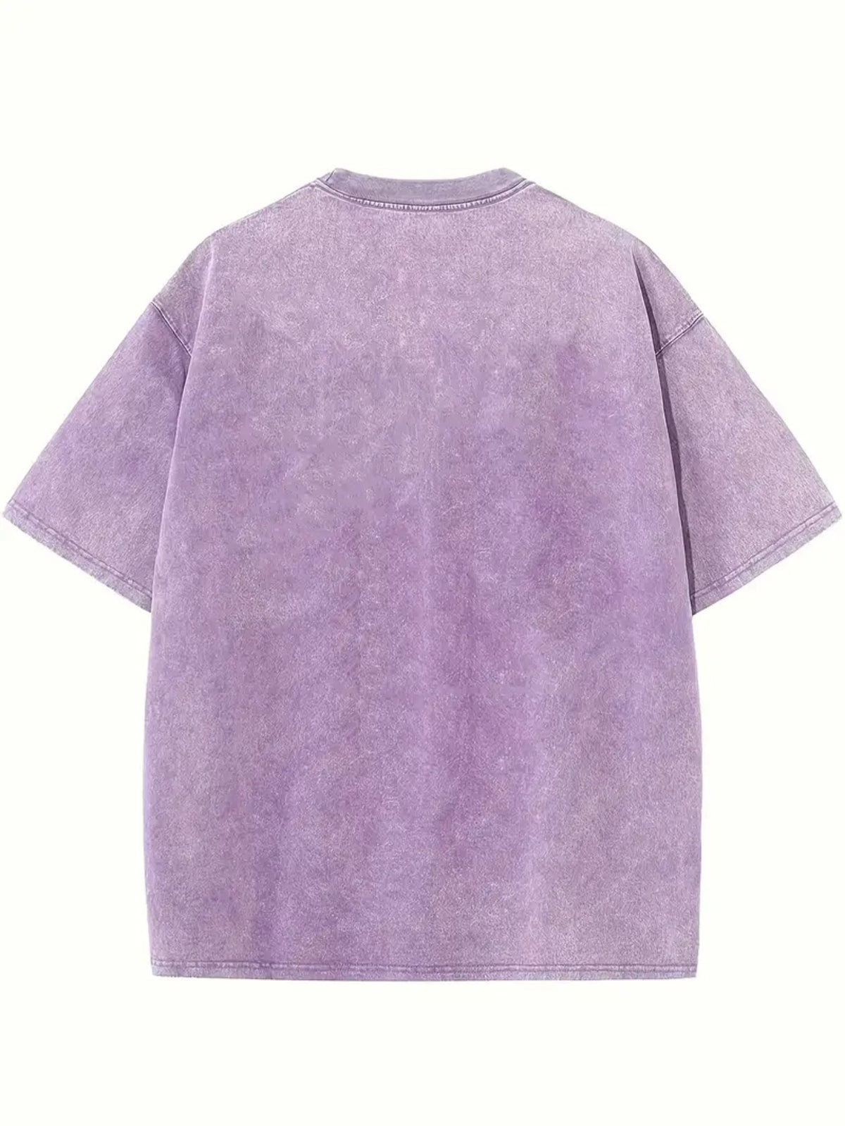 Retro Washed Print Loose T-Shirt for Women - 230g Thick Crew Neck Short Sleeve Street Style Casual Tee Spring Summer Machine Washable