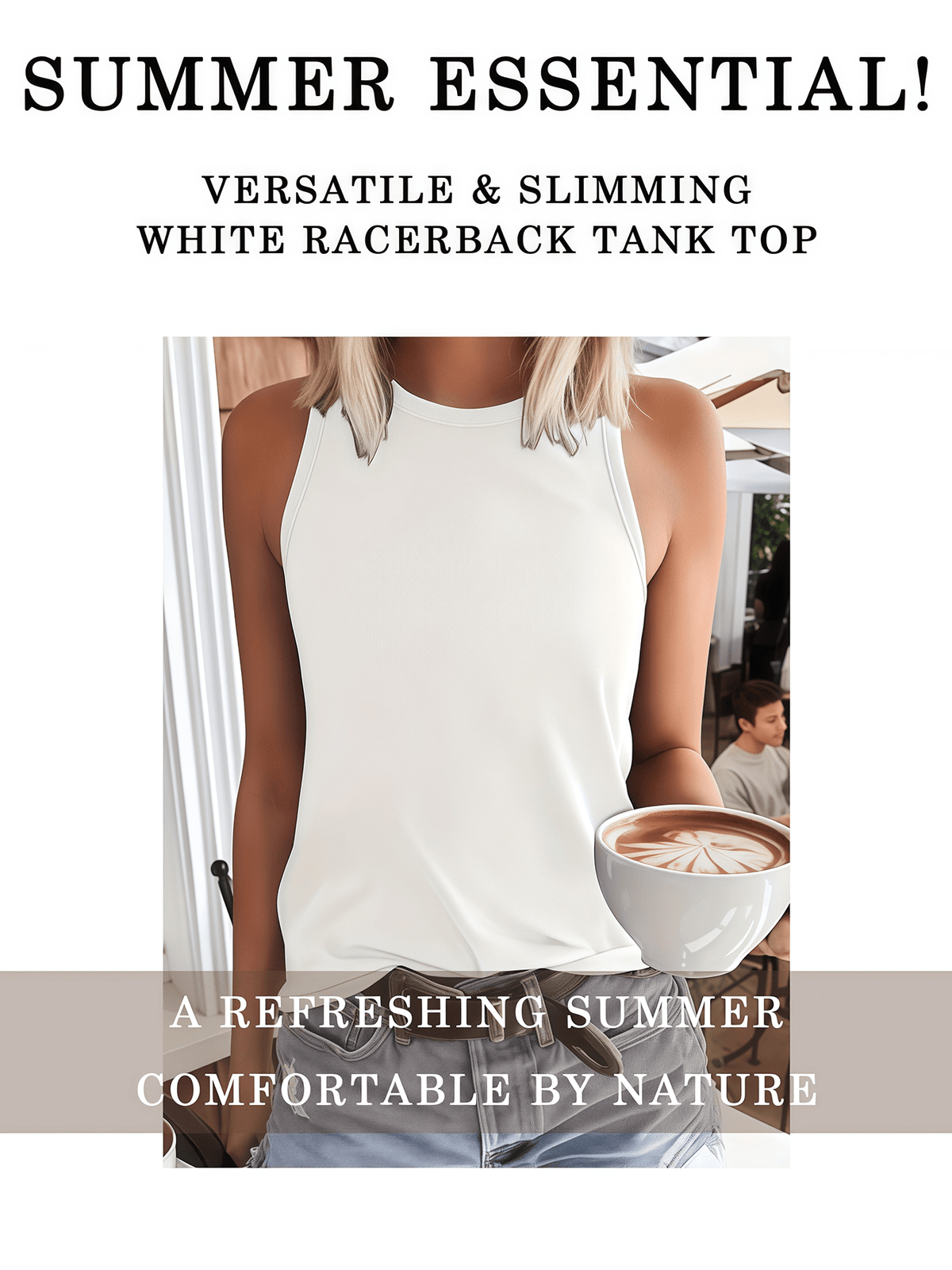 Texas Outline Print Sleeveless Tank Top for Women - Loose Casual Breathable Round Neck T-Shirt Vest, Lightweight Machine Washable Summer Top for Outdoor & Everyday Wear