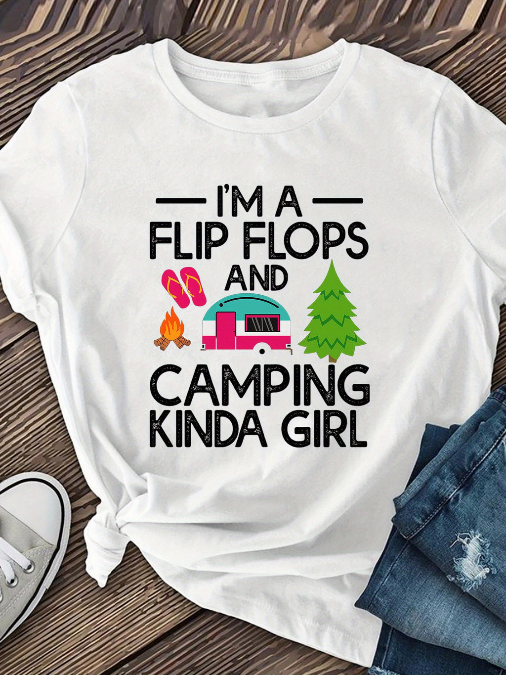 Funny Quotes Graphic Tee Women Loose Crew Neck Short Sleeve T-Shirt | Casual Statement Print Top Spring Summer Fall