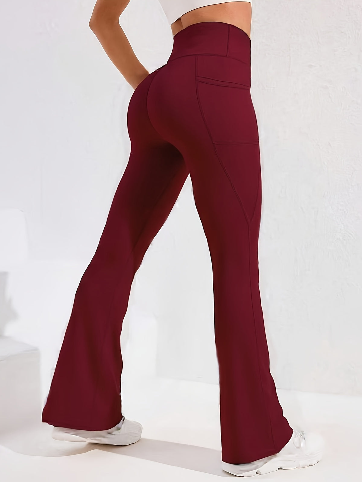 High Waist Flare Wide Leg Pants for Women – Naked Feel Butt Lifting High Elasticity Fabric, Smooth Flowing Silhouette Spring Summer Fall Comfortable Chic Everyday Bottoms S-XXL