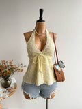 Women's Halter Tie Cami Top Spring Summer Vacation Casual Relaxed Daily Home Wear Outing Fresh Vibe