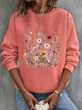 Long Sleeve Women's T-Shirt Premium Graphic Print Crew Neck Fitted Casual Tee 95% Polyester Stretch Mid Elasticity Spring Summer Daily Wear S-XXL