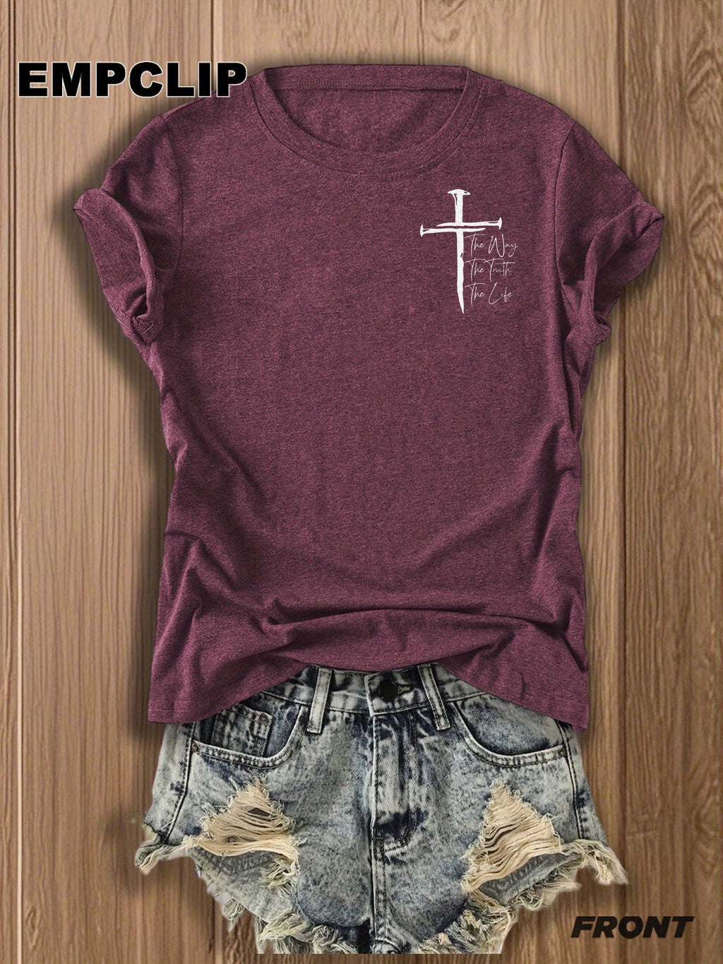 Christian Cross Graphic Tee Women Faith Inspirational T-Shirt Patriotic Religious Casual Tops