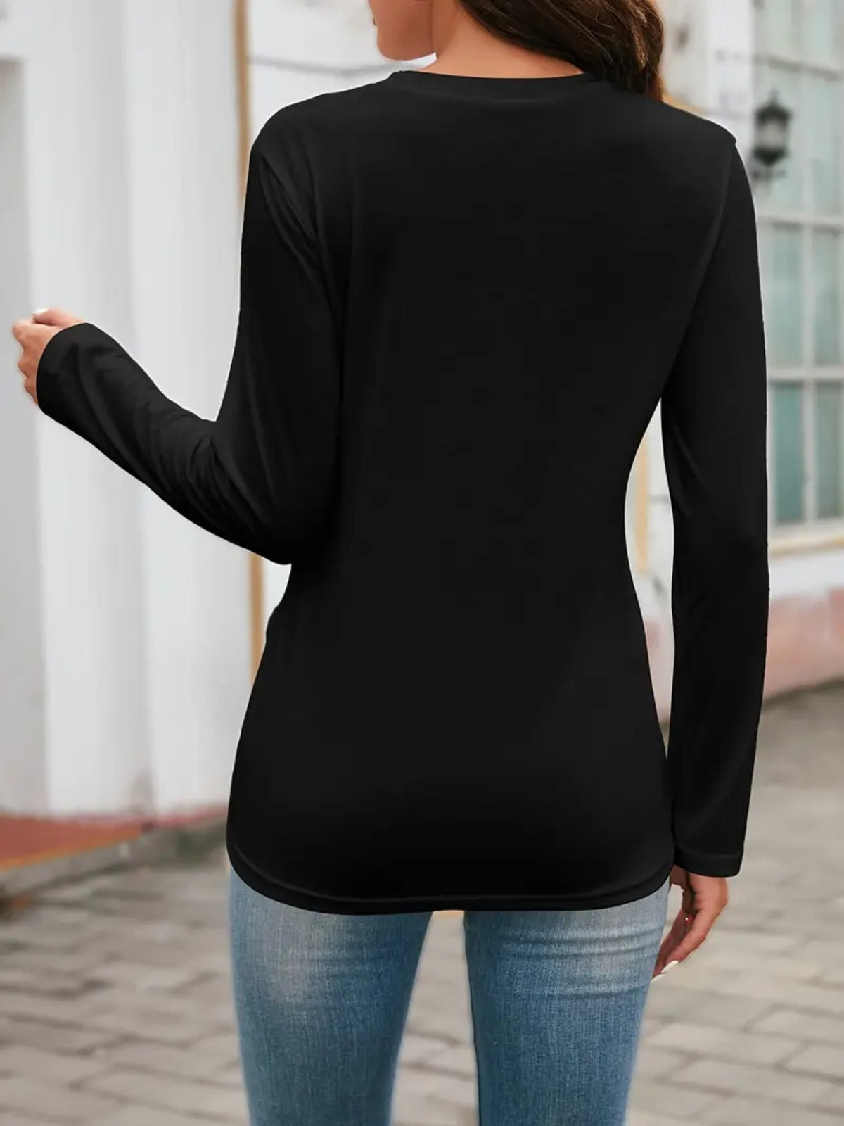 Faith Name Geometric Print Women Long Sleeve T-Shirt Asymmetric Crew Neck Casual Spiritual Tee Soft 100% Polyester Spring Fall