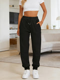 Women's Jogger Sweatpants Casual Loose Cuffed Drawstring Waist Double Pocket Breathable Sports Fitness Jogging Pants Daily Wear S-XXL