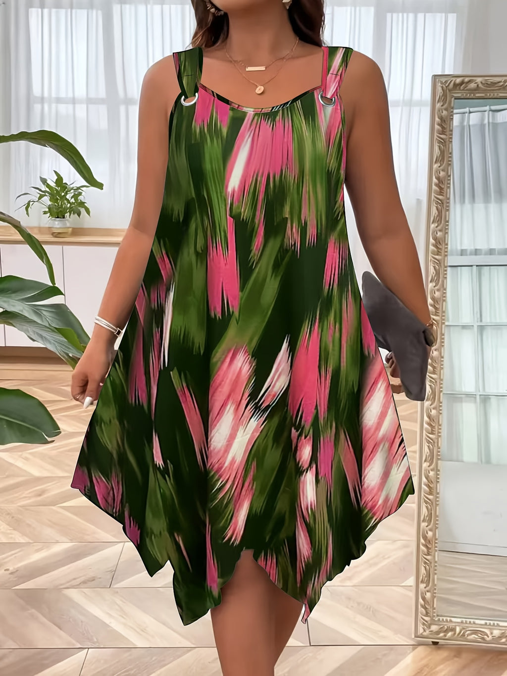 Bohemian Print Sleeveless Maxi Dress for Women – Elegant Loose Fit Summer Long Dress for Beach, Travel & Vacation