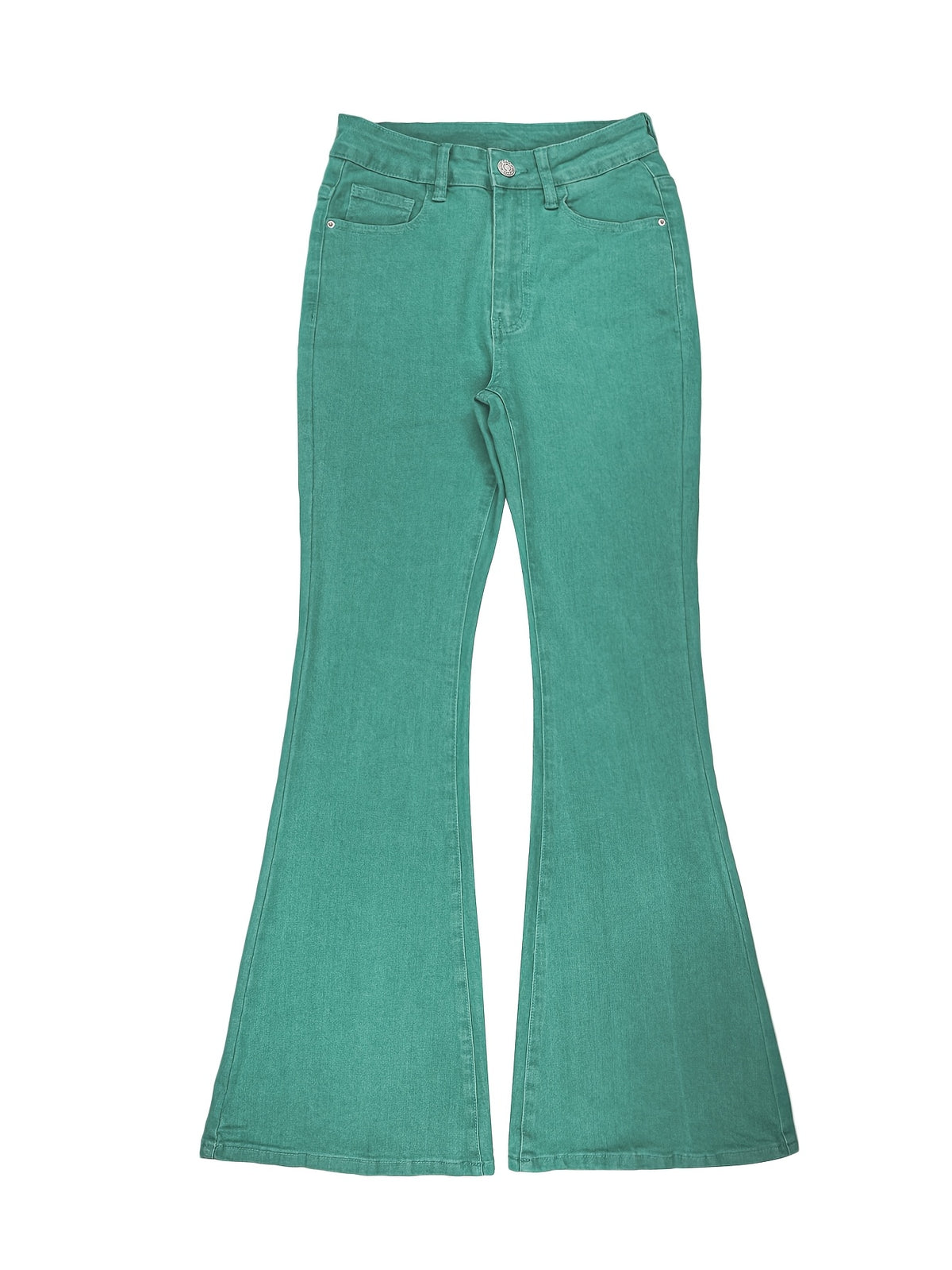 Women's Y2K Straight Leg Denim Pants High Elastic Vintage Street Style Solid Color Long Jeans Versatile Trendy Fashion Bottoms