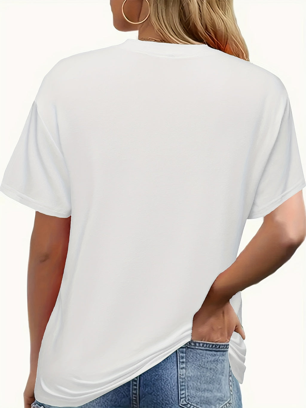 Alphabet Graphic Print T-Shirt for Women - Lightweight Breathable Crew Neck Short Sleeve Casual Tee Spring Summer Soft Stretch Top