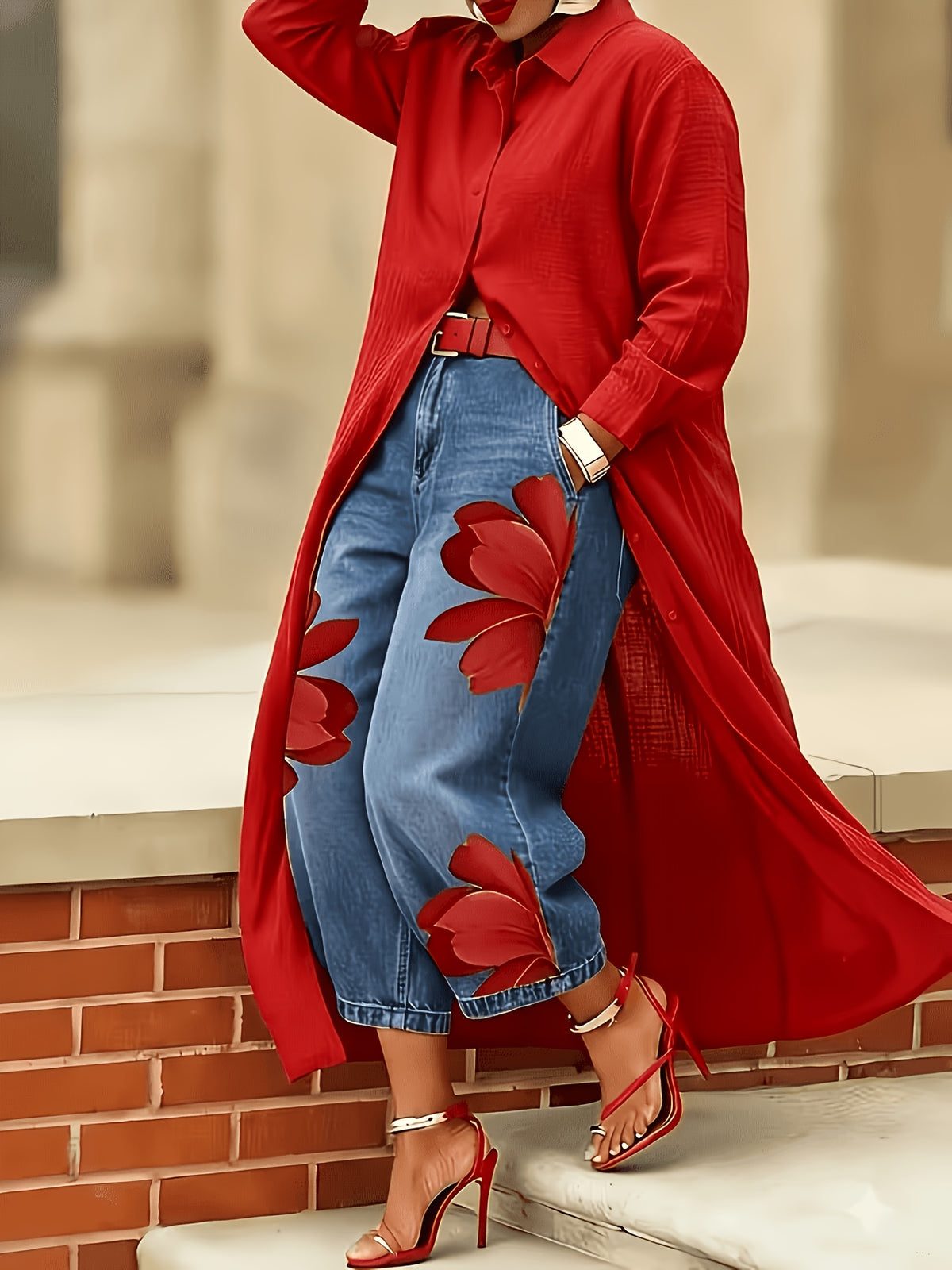 White Maxi Shirt Duster Women Long Sleeve Lapel Collar Open Front Loose Casual Layering Outerwear Cardigan Coat for Women
