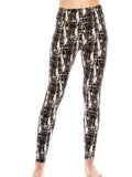 Printed Pattern Leggings for Women – No See-Through High Stretch 92% Polyester Super Soft, 9 Colors One Size, Casual Sexy Fashion Bottoms