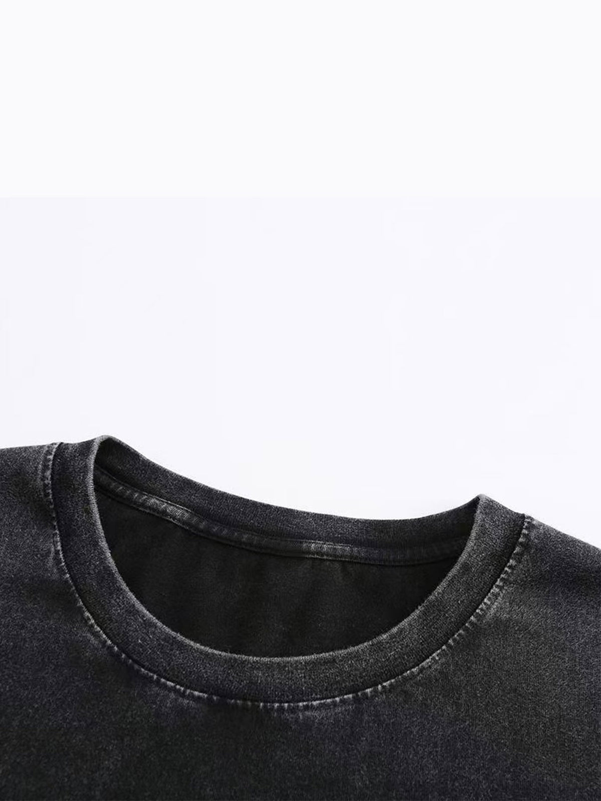 Retro Washed Graphic Print T-Shirt Women 230g Heavyweight Round Neck Short Sleeve Loose Fit Street Style Casual Tee S-XXL