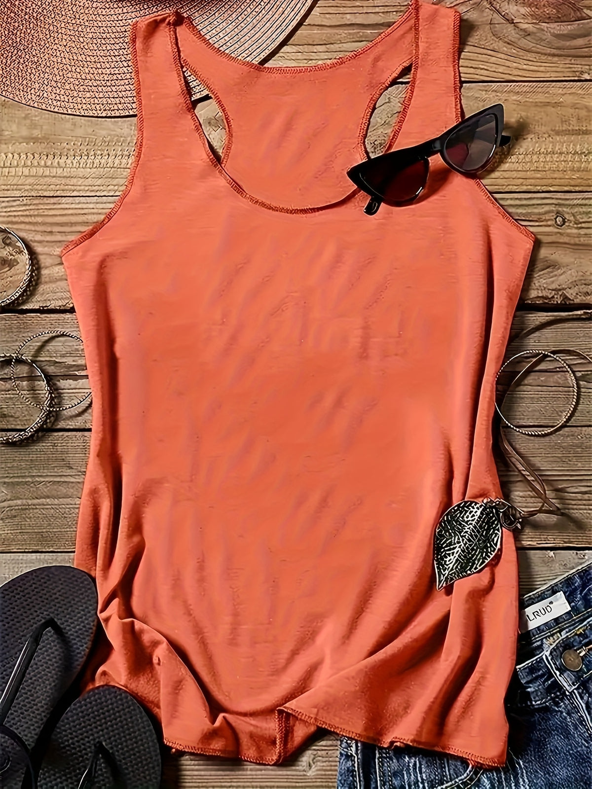 5-Pack Sleeveless Tank Tops for Women | Round Neck Stretchy Casual Cami Tops | Multipack Basic Layering Tops | Spring Summer Everyday Vest Tank Women