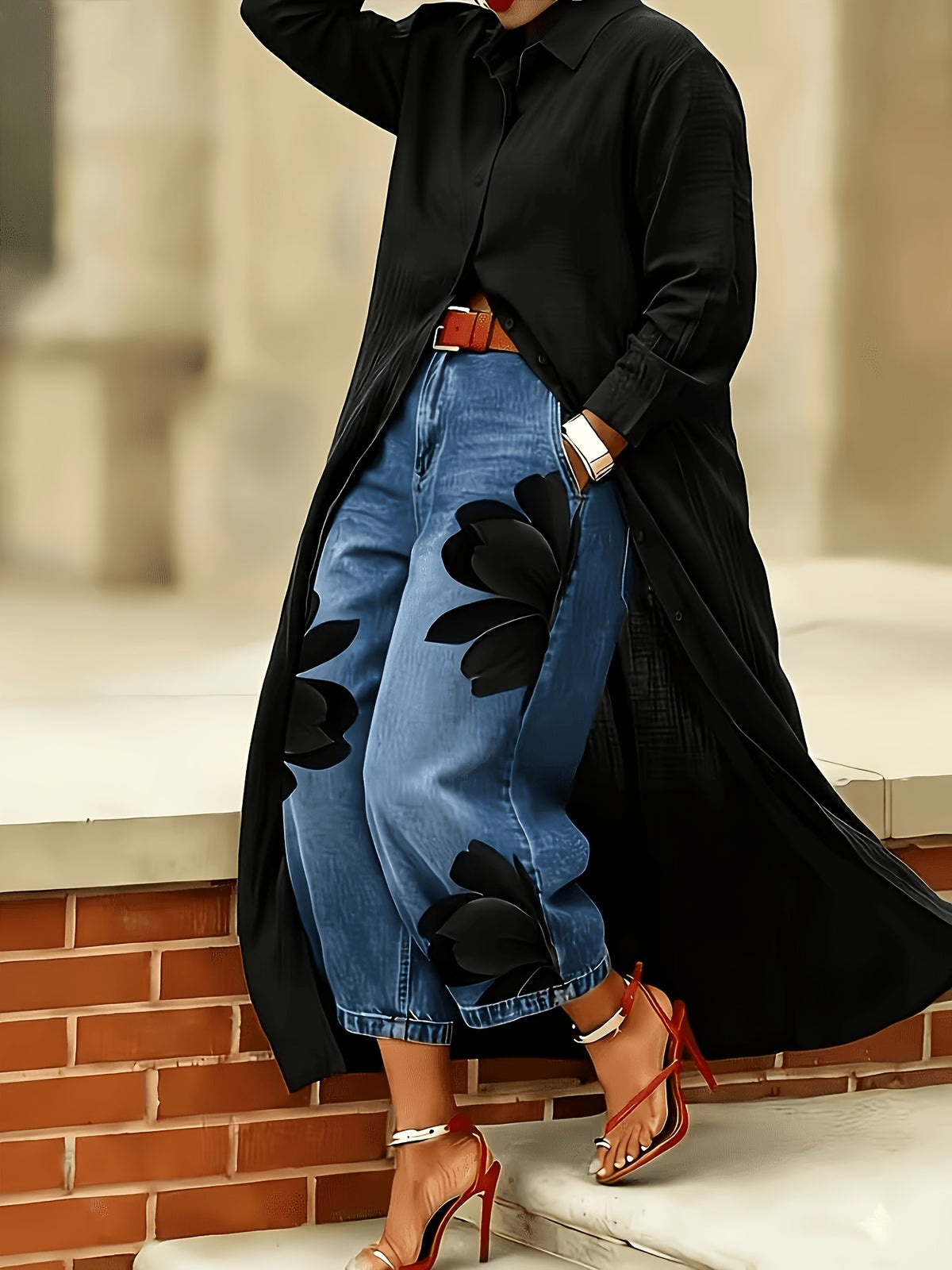 White Maxi Shirt Duster Women Long Sleeve Lapel Collar Open Front Loose Casual Layering Outerwear Cardigan Coat for Women