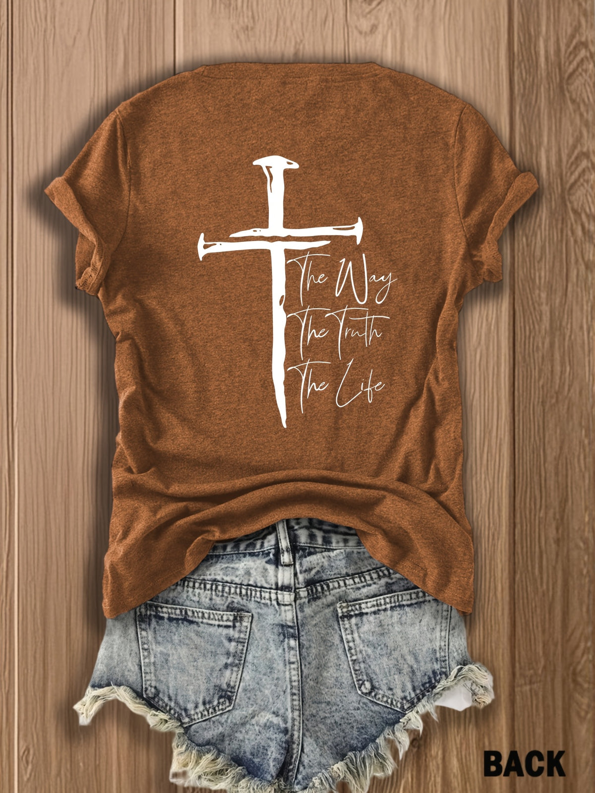 Christian Cross Graphic Tee Women Faith Inspirational T-Shirt Patriotic Religious Casual Tops