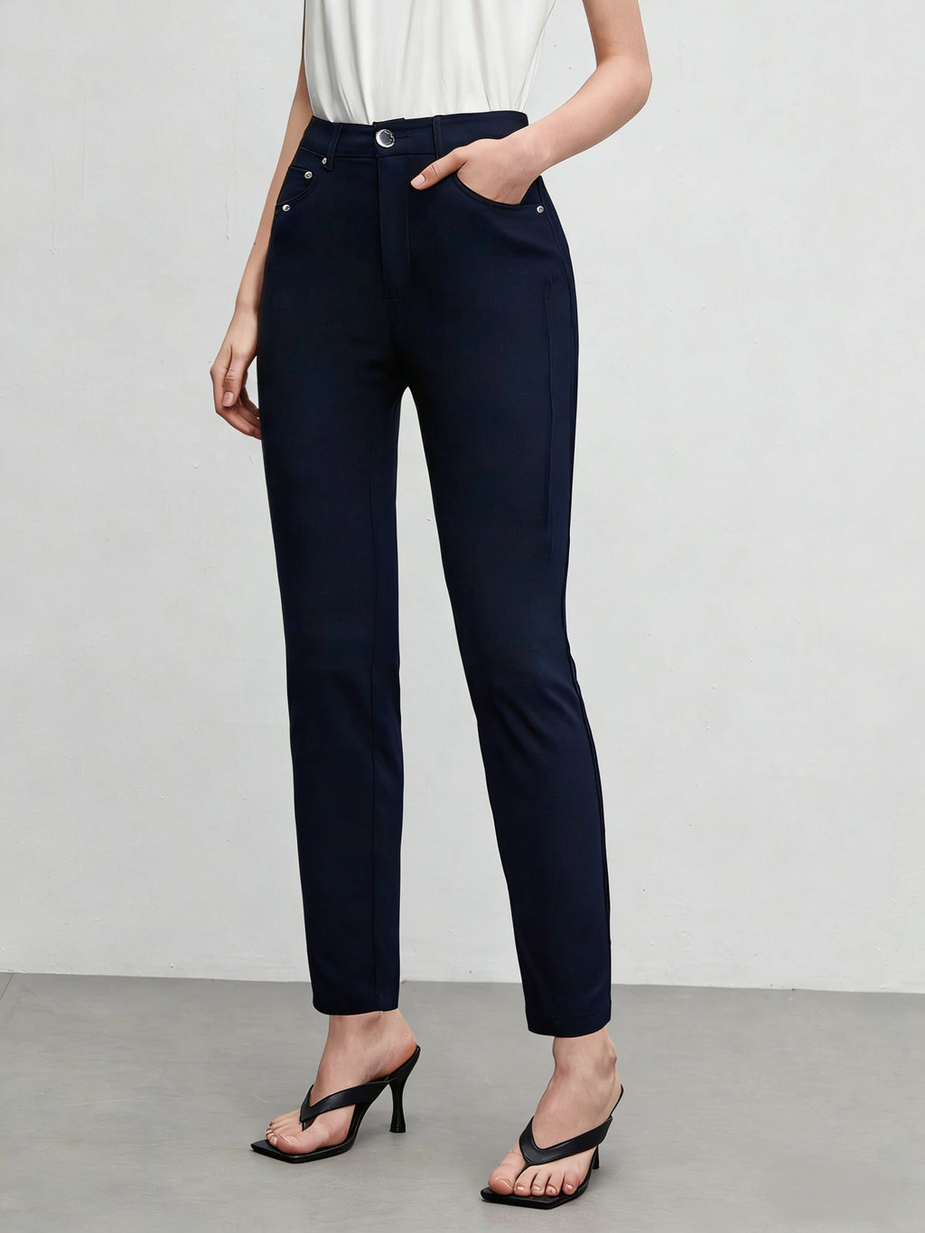 Women's Slim-Fit Stretchy Jeans Casual All Season Red Black Khaki Deep Blue S-XXL