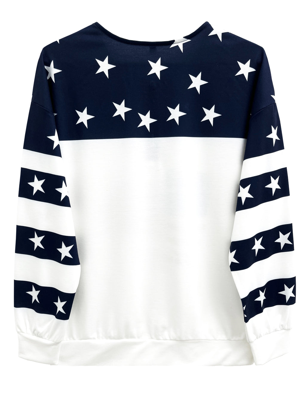 American Flag Print Zip Pullover Sweatshirt Women Long Sleeve Casual White Fall Winter S-XXL