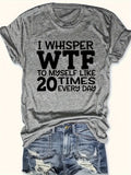Alphabet Position Print Loose Fit T-Shirt Women Crew Neck Short Sleeve Casual Summer Tee Stretch Knit Top Dark Gray White Apricot S-XXL