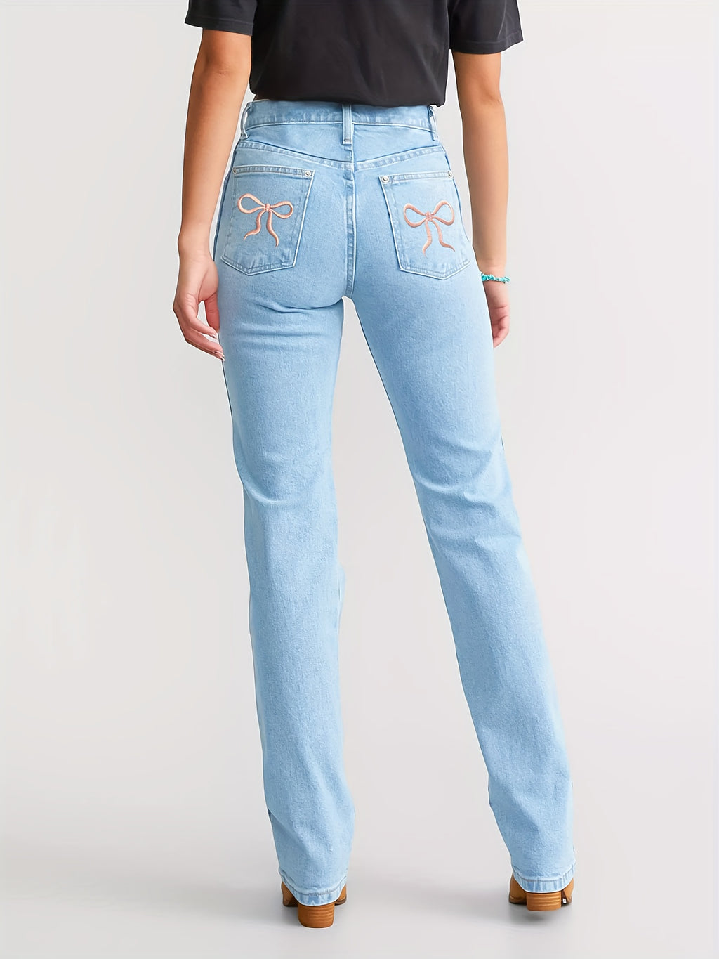 Straight Leg Blue Jeans for Women Classic Retro Casual High Waist Denim Pants Niche Style All-Season Versatile S-XXL