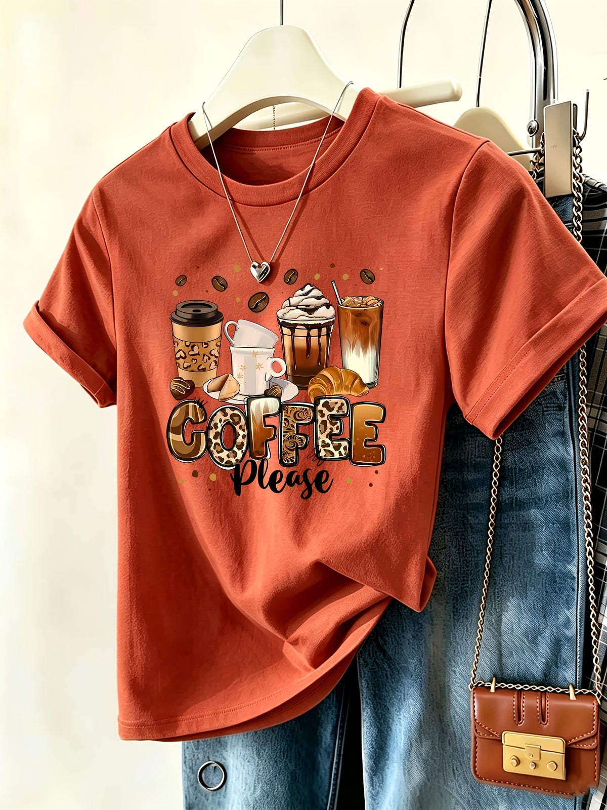 Geometric Pattern Print T-Shirt Women Crew Neck Short Sleeve Stretch Casual Fun Tee Multicolor S-XXL