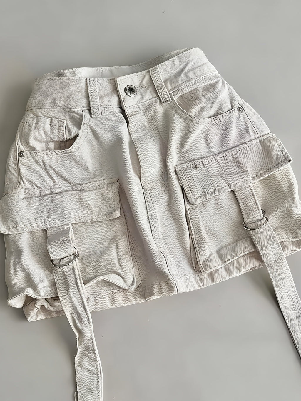 Y2K Black Denim Mini Skirt Women High Waist Goth Harajuku Stretch Multi-Pocket Streetwear Biker Aesthetic Spring Summer Fall