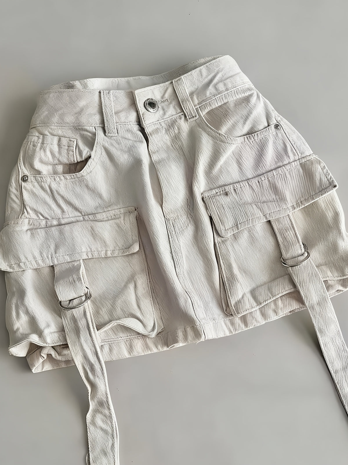Y2K Black Denim Mini Skirt Women High Waist Goth Harajuku Stretch Multi-Pocket Streetwear Biker Aesthetic Spring Summer Fall