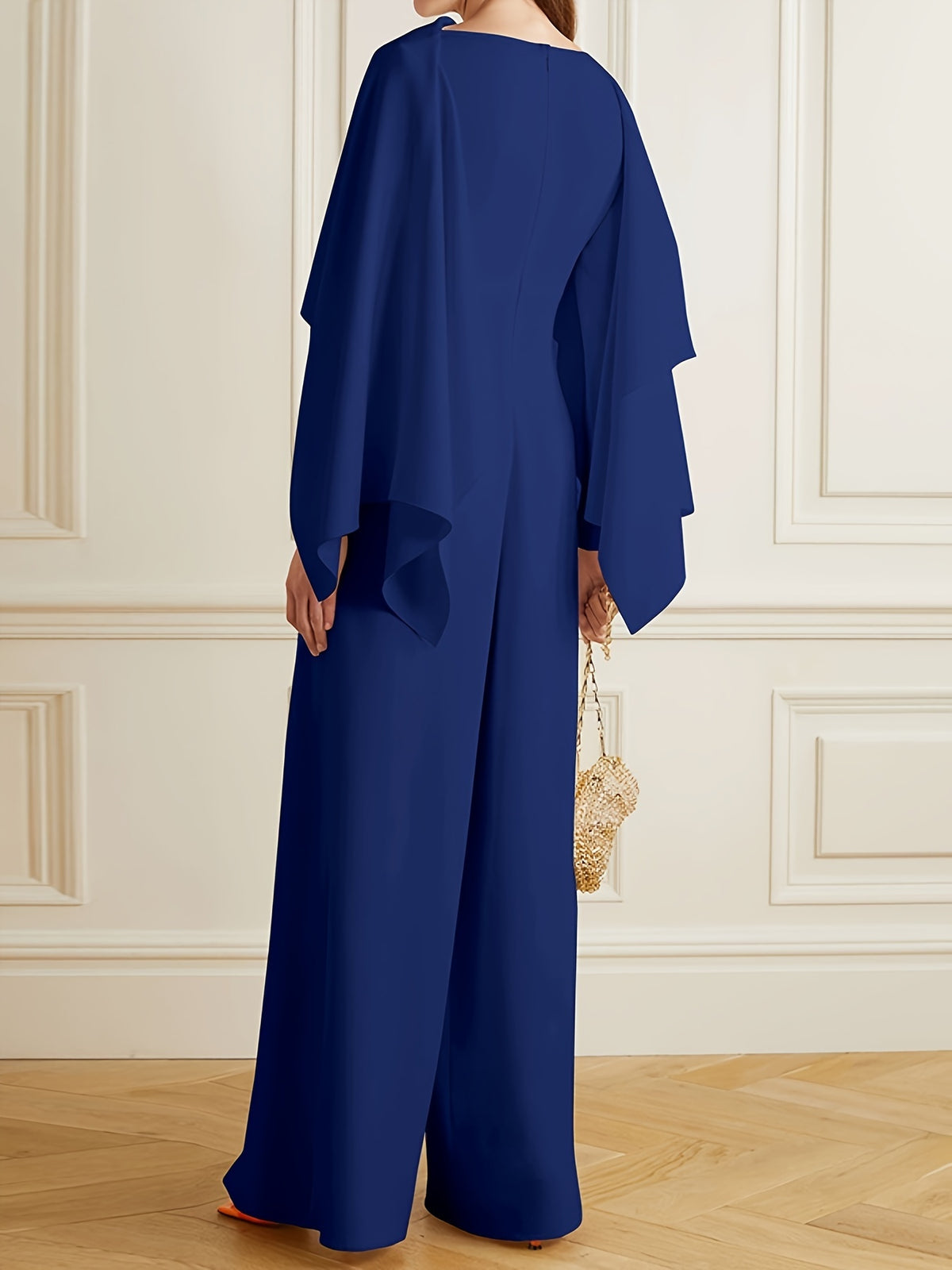 Women Solid Color Wide Leg Jumpsuit Long Sleeve Zipper Crew Neck Elegant Casual All Season Green Beige Black Dark Blue S-XL