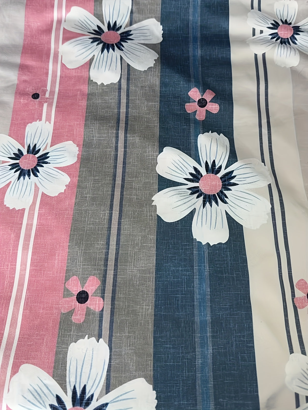 Women Short Sleeve Floral Striped Jumpsuit Square Neck Button Front Pockets Vacation Beach Spring Summer Multicolor XS-M