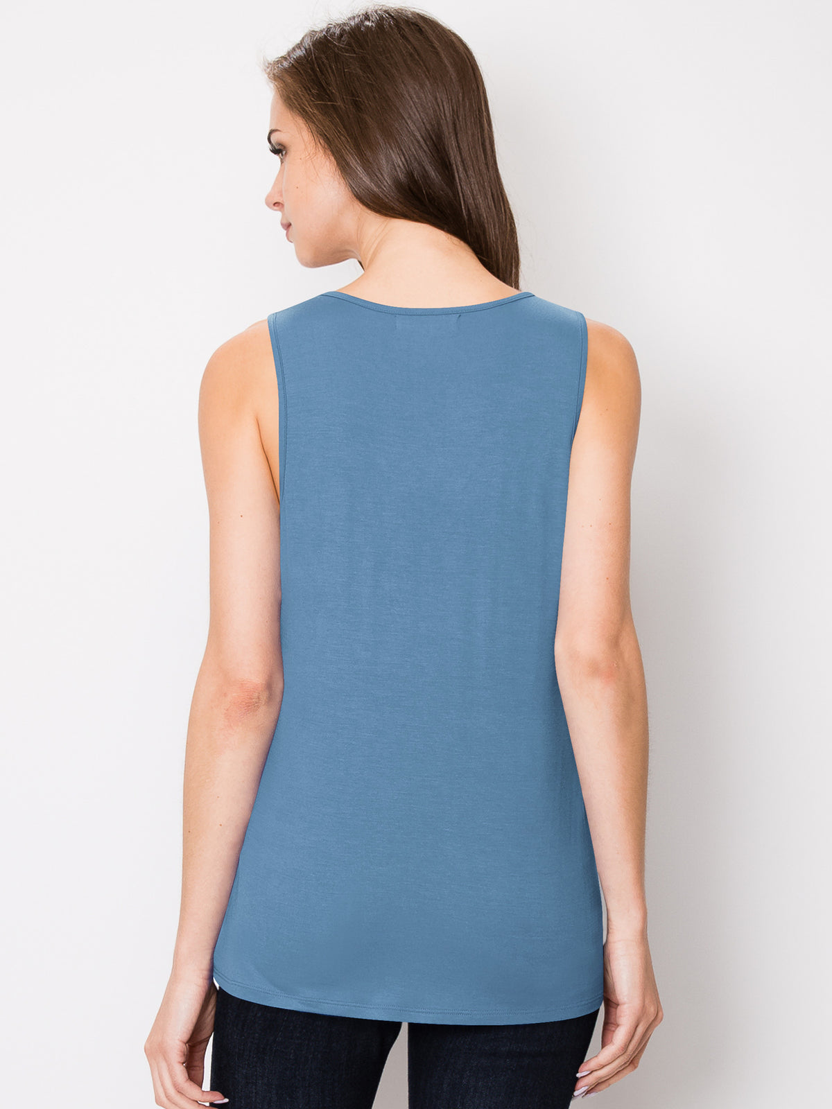 Women's Sleeveless Scoop Neck Tank Top Loose Fit Breathable Casual Layering Shirt 20 Colors Summer Essential