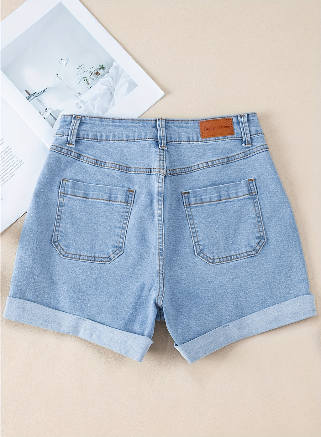 High Waist Stretch Denim Shorts Women Slim Fit Vintage Casual Summer Jean Shorts Multi-Color XS-XXL