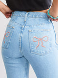 Straight Leg Blue Jeans for Women Classic Retro Casual High Waist Denim Pants Niche Style All-Season Versatile S-XXL