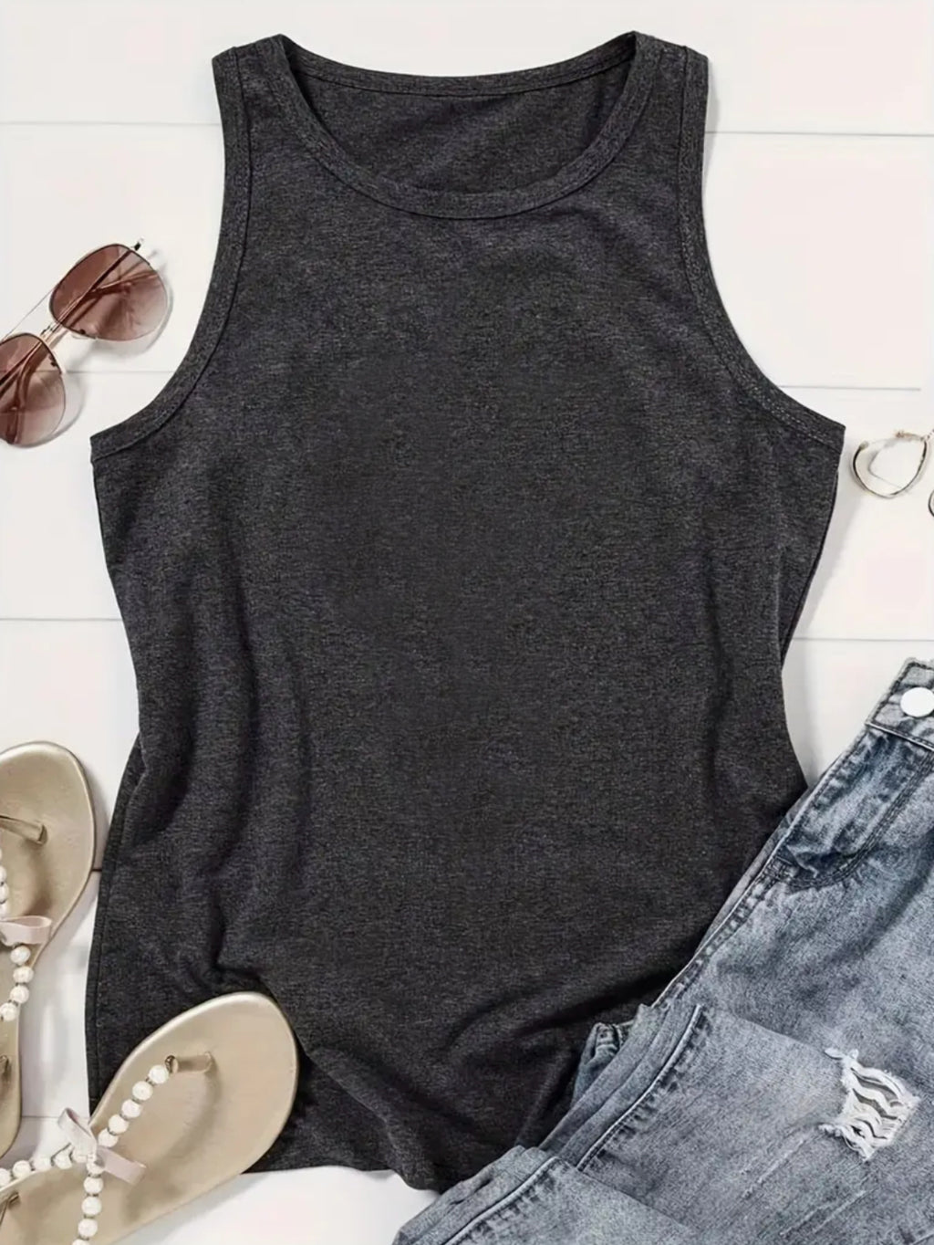 Graphic Drawing Print Tank Top Women Crew Neck Sleeveless Casual Lightweight Breathable All Season Polyester Tee S-XXL